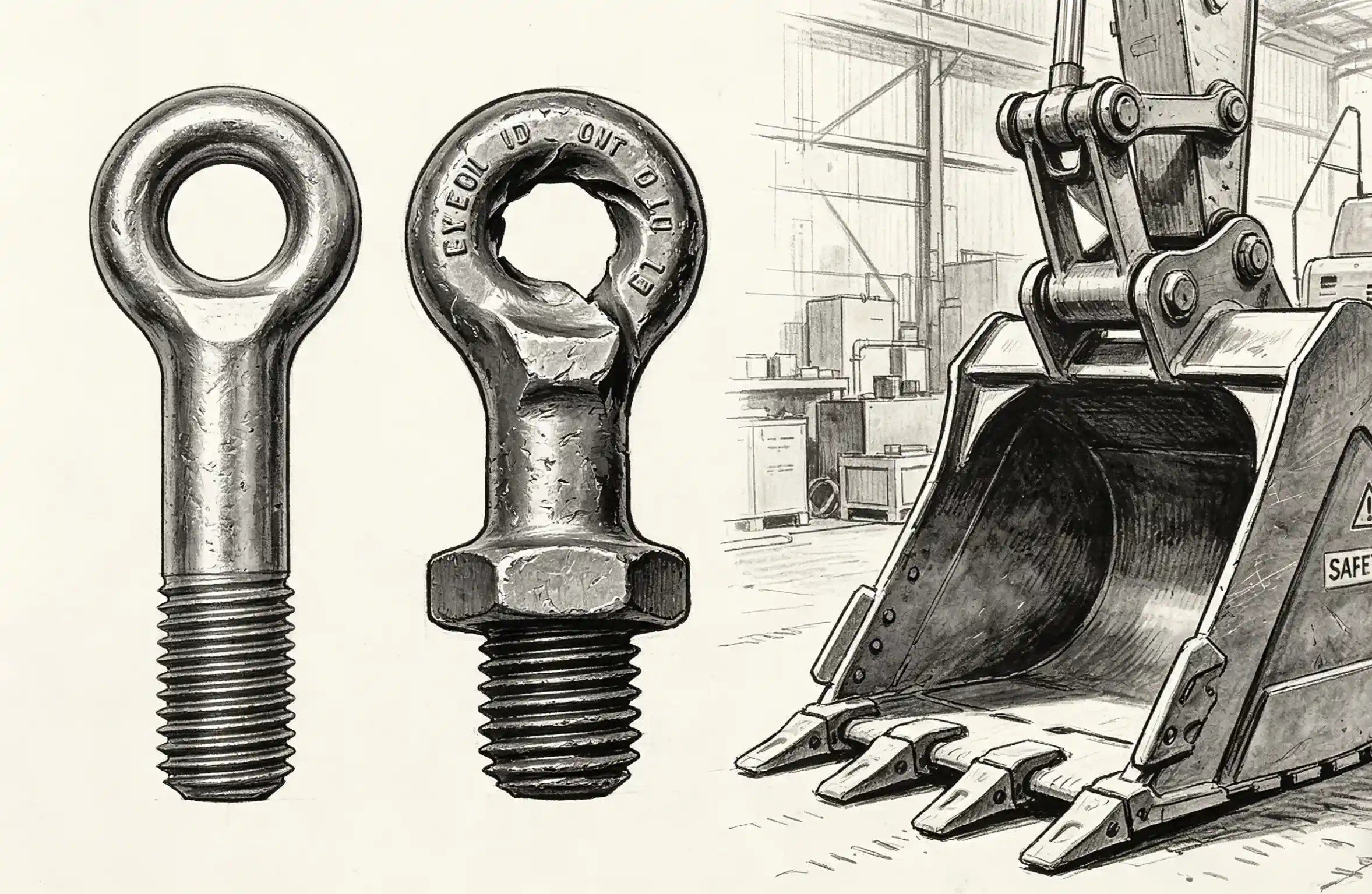 How To Identify Exactly Which Eyebolt Is Never Used For Overhead Lifting And Ensure Your Excavator Bucket Lifting Eye Remains Fully Compliant